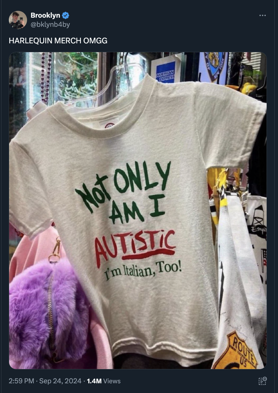 blouse - Brooklyn Harlequin Merch Omgg Not Only Ami Autistic I'm Italian, Too! 1.4M Views Route 19